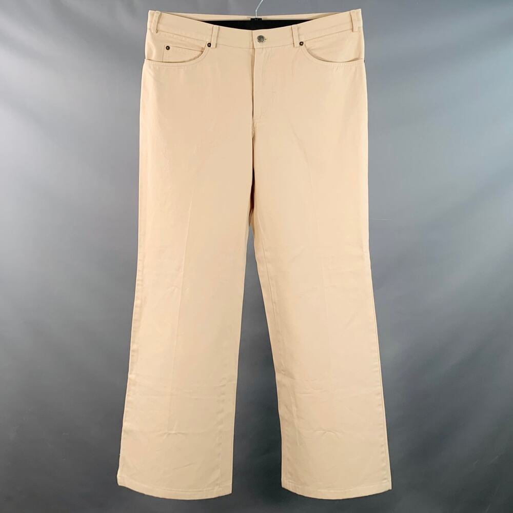MARC JACOBS Size 34 Cream Cotton Twill Straight Zip Fly Casual Pants